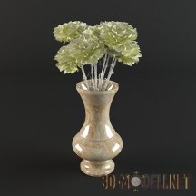 Мраморная ваза с цветами