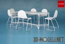 3d-модель Стол «Line» и стулья от Olivieri