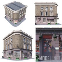 3d-модель Дом на улице Лондона