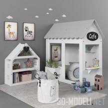 3d-модель Домики и декор для детской комнаты