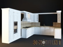 3d-модель Классическая белая кухня