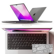 3d-модель Ноутбук Apple MacBook Pro 2021