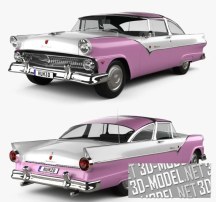 3d-модель Ретро-кар Ford Crown Victoria 1955