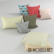 Разноцветные диванные подушки