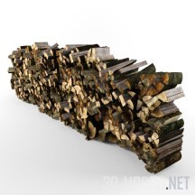 3d-модель Поленница дров