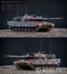 3d-модель Танк Leopard 2A7