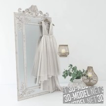 3d-модель Свадебное платье с зеркалом