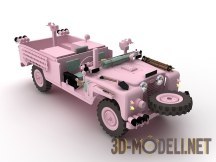 3d-модель Военный автомобиль Land Rover 109 Pink Panther
