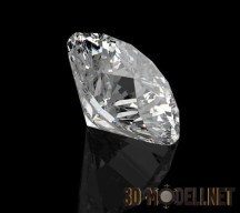 3d-модель Большой прозрачный бриллиант