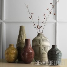 3d-модель Набор Linework Vases «Maze» от West Elm
