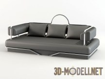 3d-модель Комплект кожаной мягкой мебели