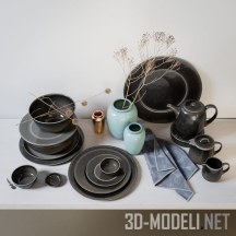3d-модель Керамика Nordic Coal Ceramics от Broste Copenhagen