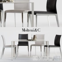 Стол и стулья от Molteni&C