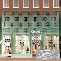 3d-модель Фасад бутика CHANEL