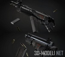 3d-модель Пистолет-пулемет HK G3 SAS SMG Tokyo Marui