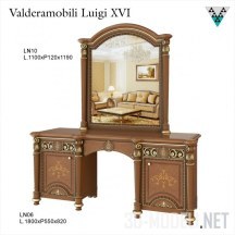 3d-модель Туалетный столик и зеркало Valderamobili Luigi XVI