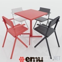 3d-модель Cтол и стулья MIA от EMU