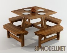 3d-модель Дачный комплект из дерева