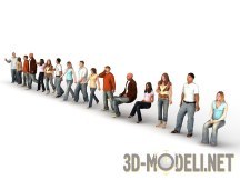 3d-модель Люди в разных позах