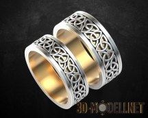 3d-модель Свадебные кольца для пары