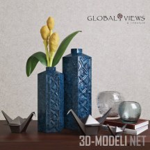 3d-модель Вазы, птицы-оригами от Global Views