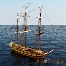 3d-модель Линейный корабль «Le Glorieux»