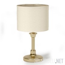 3d-модель Белая с золотом настольная лампа
