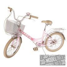 3d-модель Розовый складной велосипед Stels Pilot
