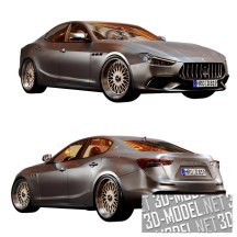 3d-модель Седан Maserati Ghibli Hybrid