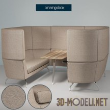 3d-модель Диван и стол Work Orangebox