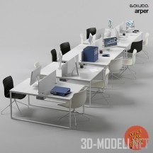 3d-модель Офисный комплект мебели Sotubo Arper