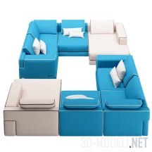 3d-модель Модульный диван Fendi Casa Sloane