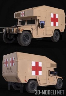 3d-модель Машина скорой помощи Humvee