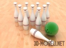 3d-модель Набор для игры в боулинг