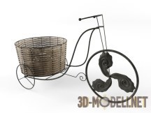 3d-модель Экстерьерный велосипед с корзиной