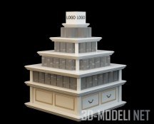 3d-модель Островная витрина