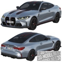 3d-модель Автомобиль BMW M4 CSL 2022
