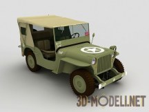 3d-модель Военный джип Willys