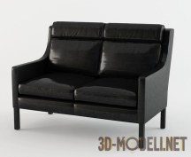 3d-модель Двухместный кожаный диван