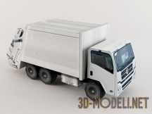 3d-модель Garbage truck low-poly