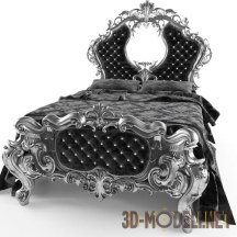 3d-модель Роскошная кровать в стиле рококо