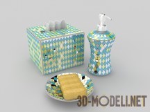 3d-модель Декративный набор в ванную комнату