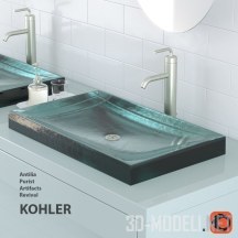 3d-модель Раковина Kohler Antilia и аксессуары