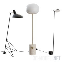 3d-модель Три напольных лампы от MENU и & TRADITION