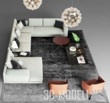 Гостиная с диваном Poliform Mondrian
