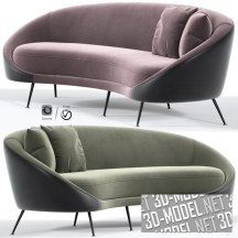 3d-модель Итальянский диван (2 цвета обивки)