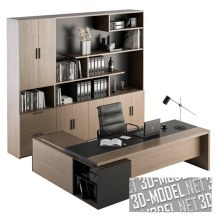 3d-модель Мебель в кабинет менеджера с аксессуарами