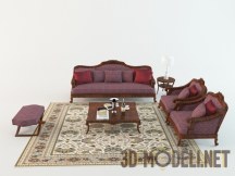 3d-модель Классическая мебель для гостиной