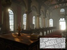 3d-ассет: Church (Interior and Exterior)