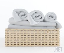 3d-модель Корзина с полотенцами